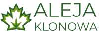 Logo inwestycji ALEJA KLONOWA z liściem